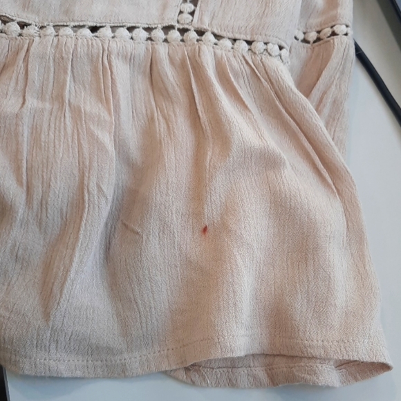 Jessica Simpson Flowy Embroidered Beige Medium Summer Dress NEW - Picture 2 of 14